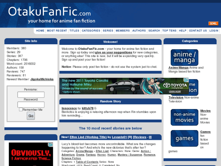 www.otakufanfic.com