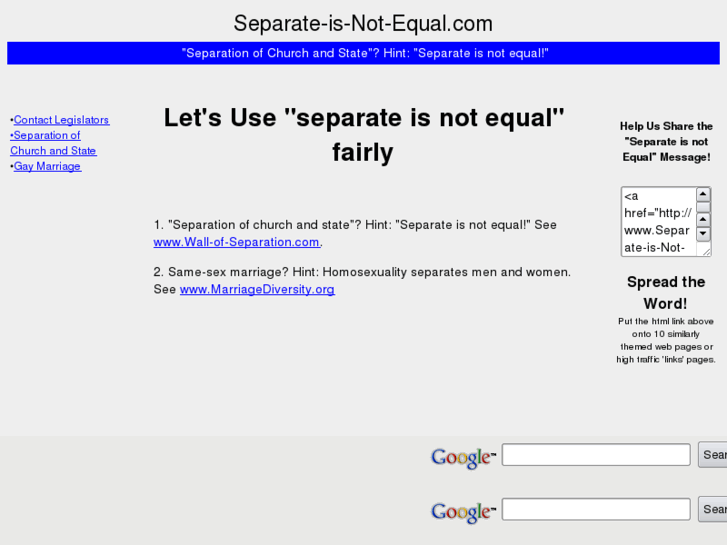 www.separateisnotequal.com