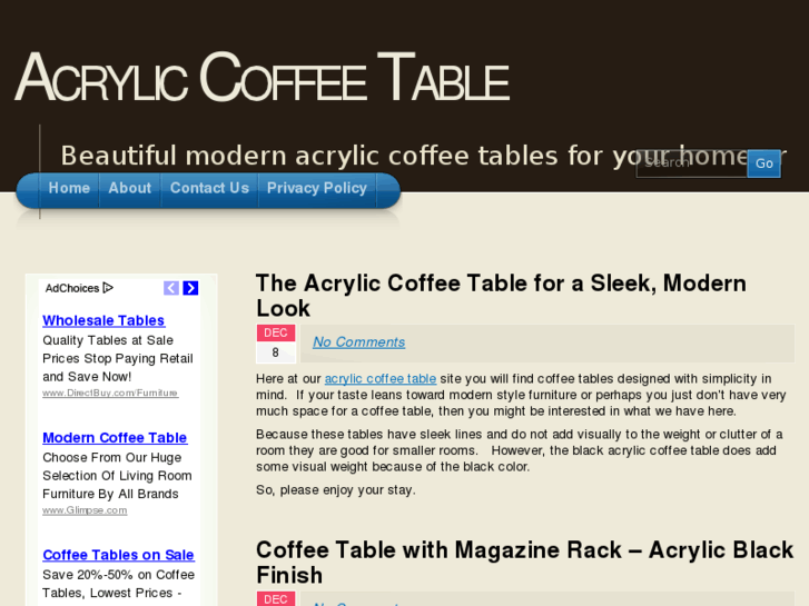 www.acryliccoffeetable.net