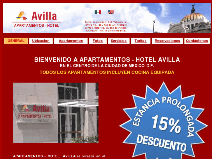 www.hotel-departamentos-avilla.com