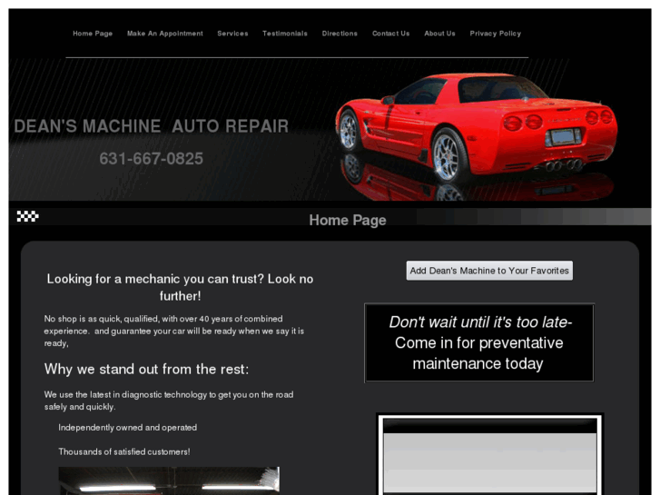 www.deansmachineautorepair.com