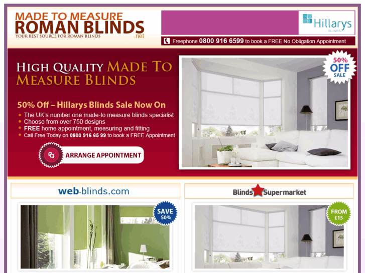 www.madetomeasureromanblinds.net