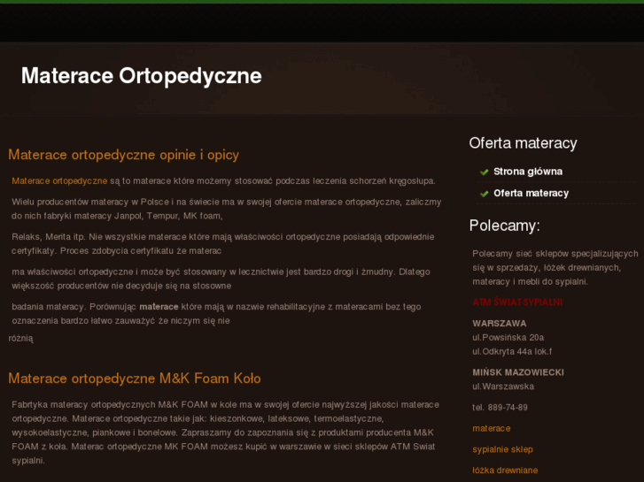 www.materace-ortopedyczne.eu