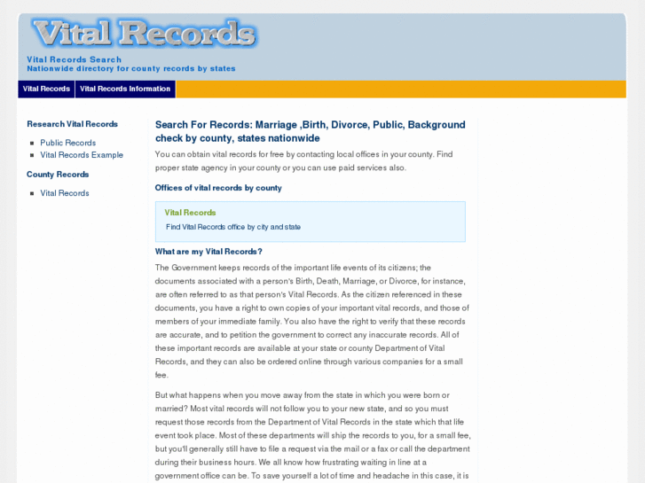 www.vitalrecordsdirectory.com