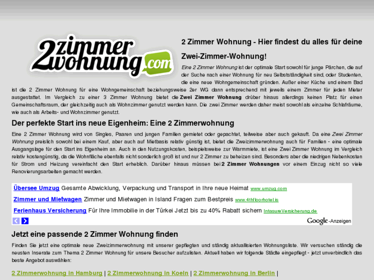 www.2zimmerwohnung.com