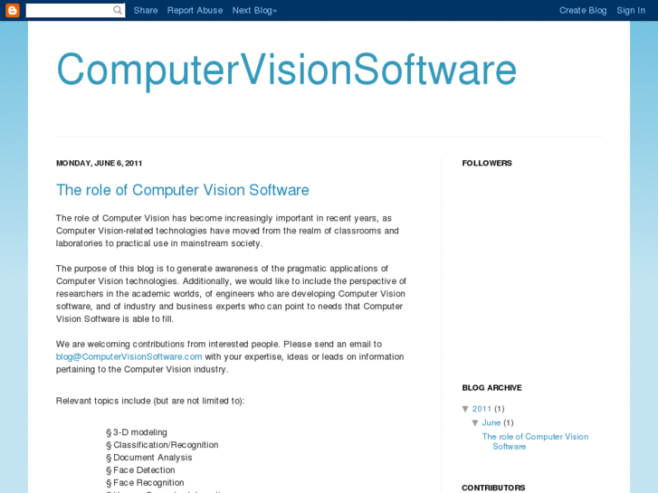 www.computervisionsoftware.org