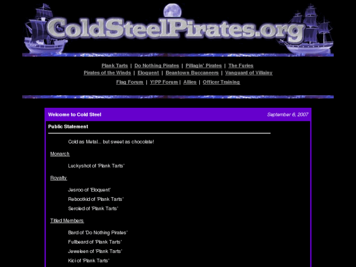 www.coldsteelpirates.org