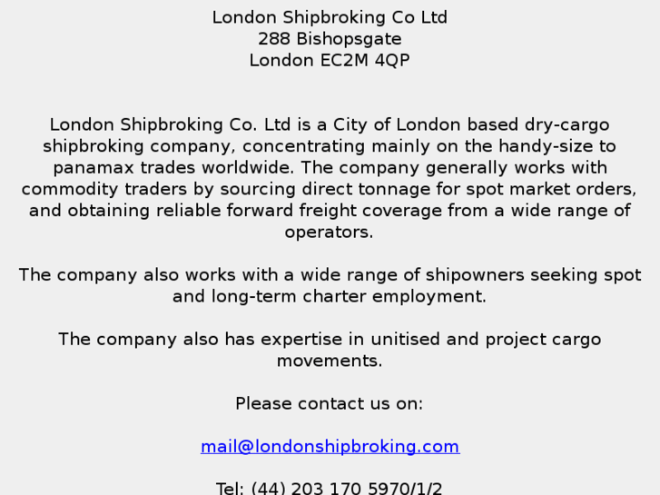 www.londonshipbroking.com