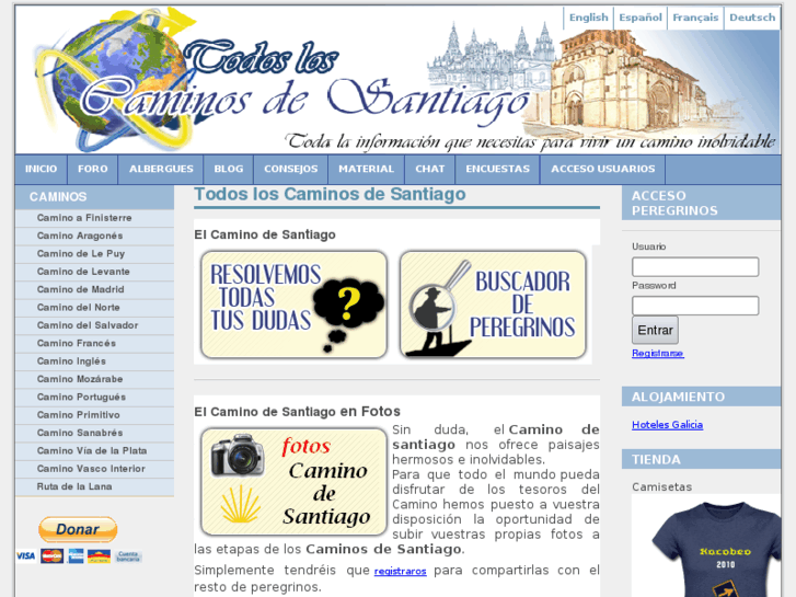 www.todosloscaminosdesantiago.com