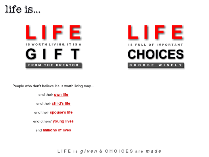 www.lifeis.org