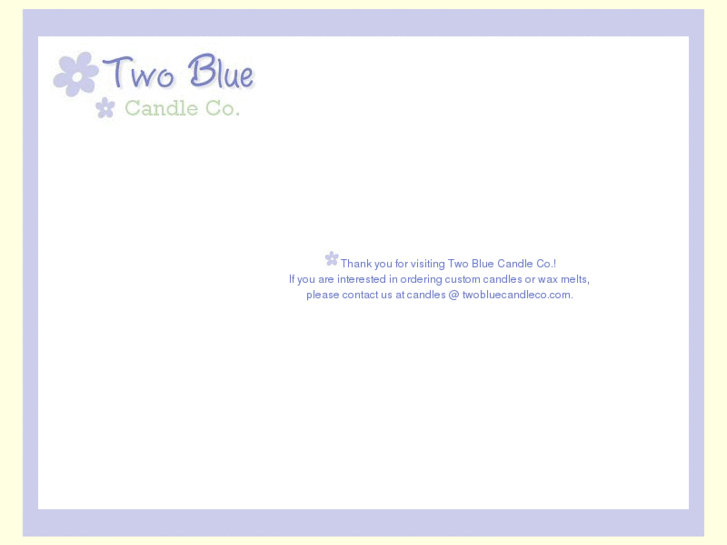 www.twobluecandleco.com