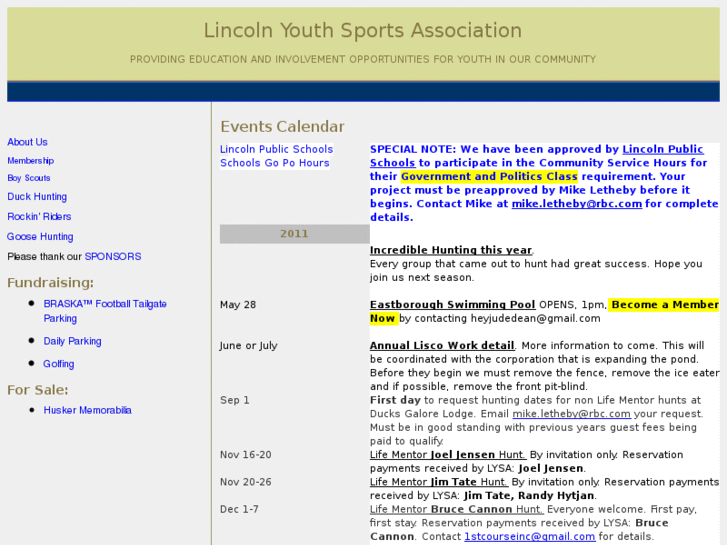 www.lincolnyouthsports.org