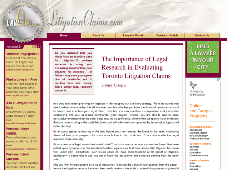 www.litigationclaims.com