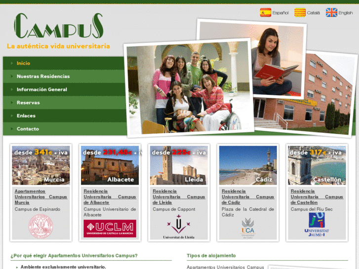 www.campusapartamentosuniversitarios.es