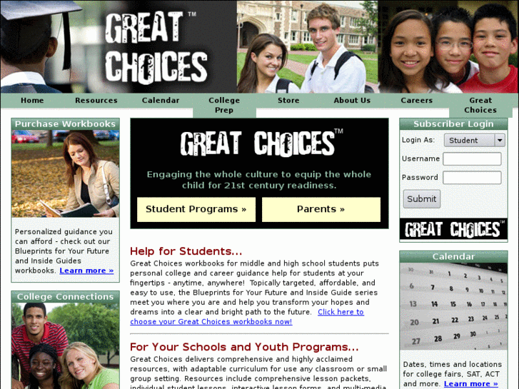 www.greatchoicesforcollege.com