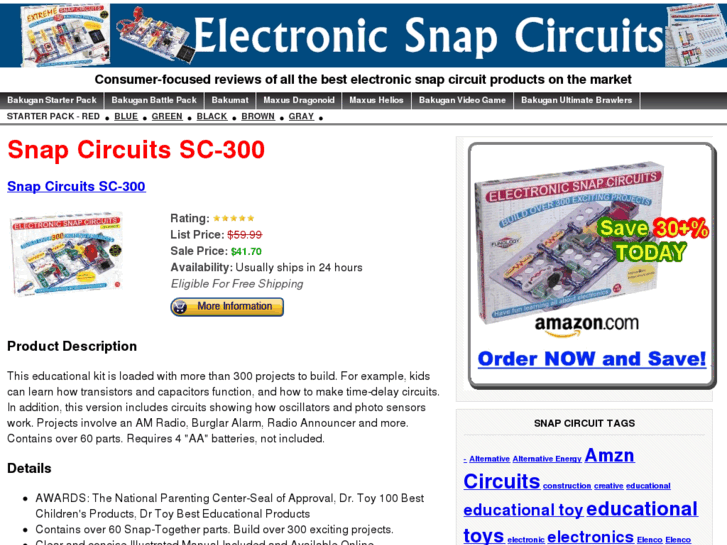 www.electronicsnapcircuits.com