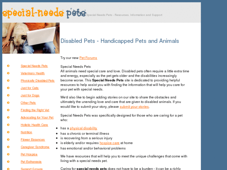 www.specialneedspets.org