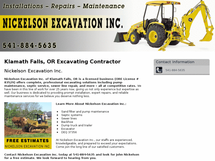 www.nickelsonexcavation.com