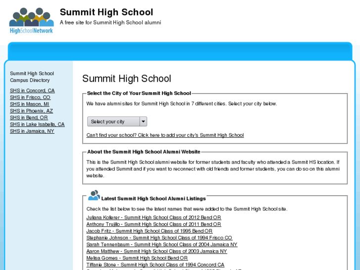 www.summithighschoolalumni.com