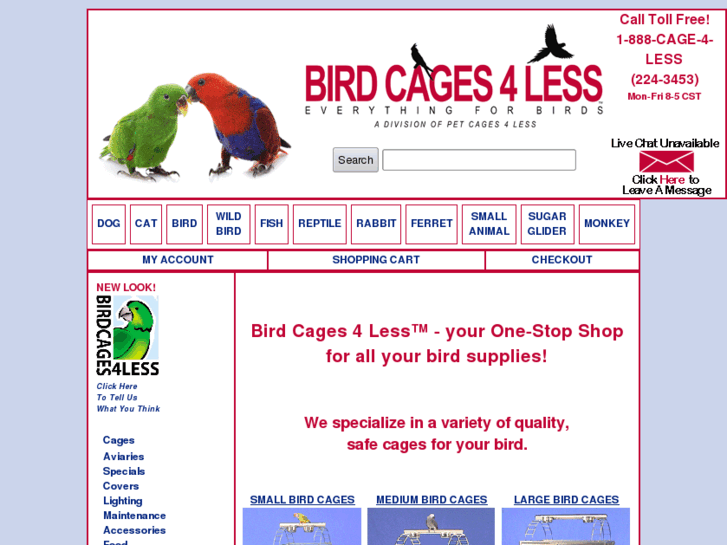 www.birdcage4less.com