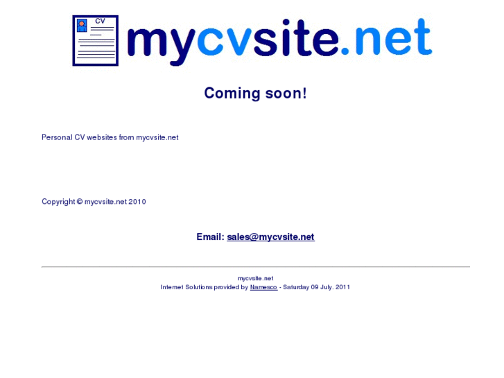 www.mycvsite.net
