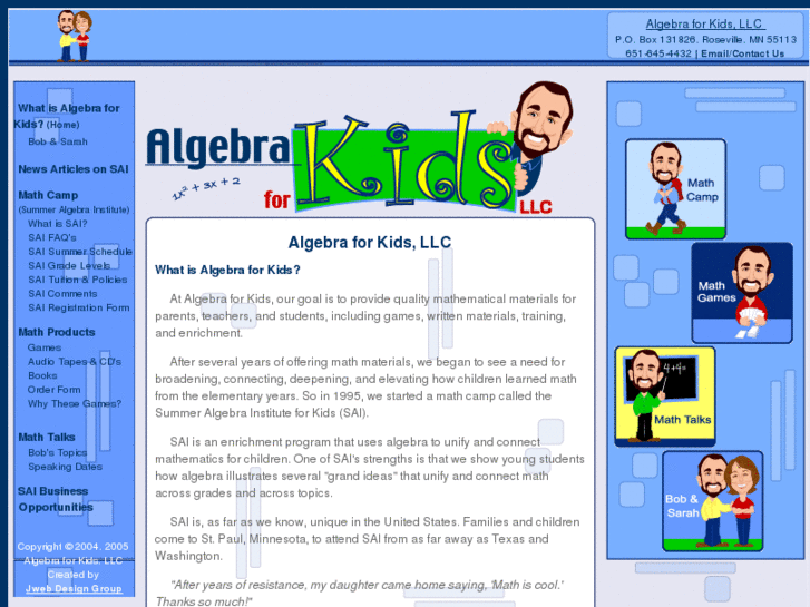 www.algebraforkids.com