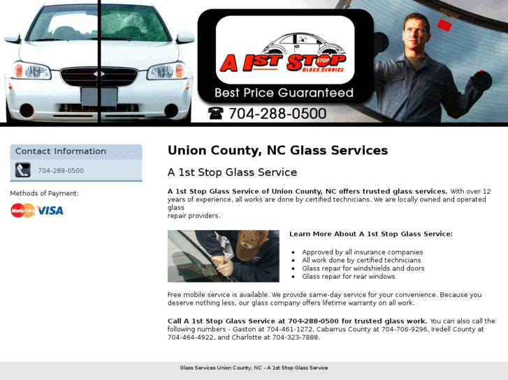 www.1ststopglassservice.com