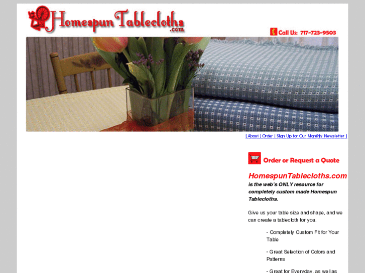 www.homespuntablecloths.com