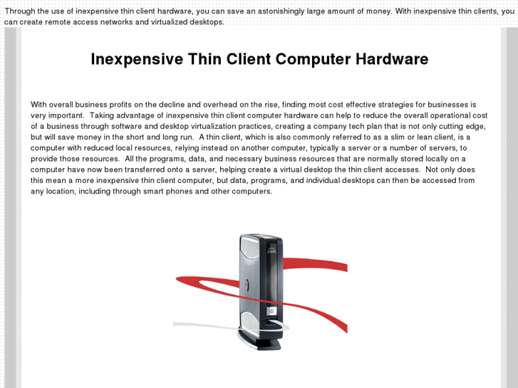 www.inexpensivethinclient.com