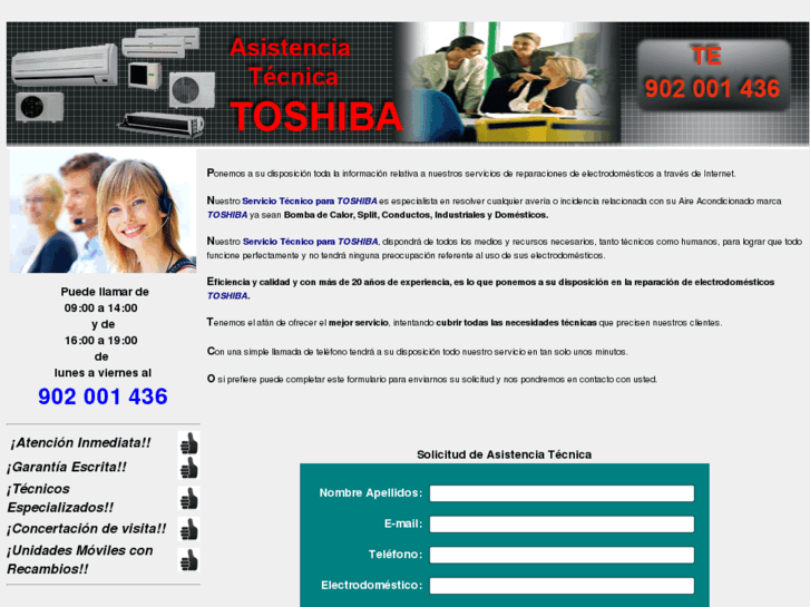 www.asistenciatecnicatoshiba.es