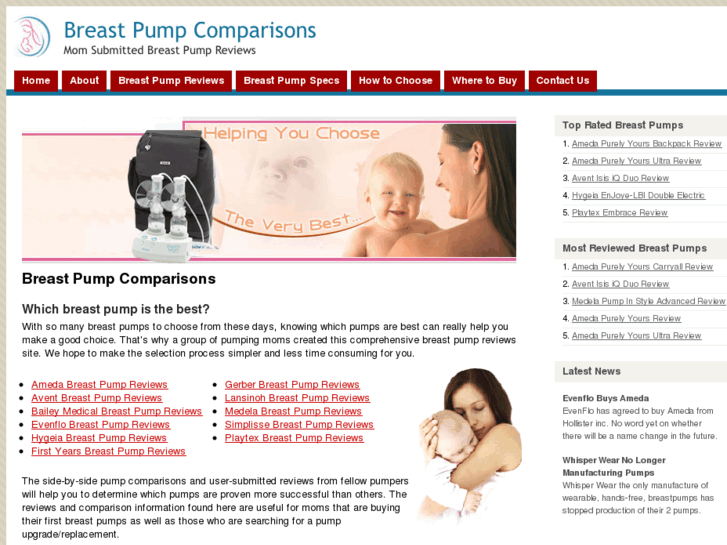 www.breastpumpcomparisons.com