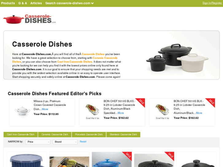 www.casserole-dishes.com