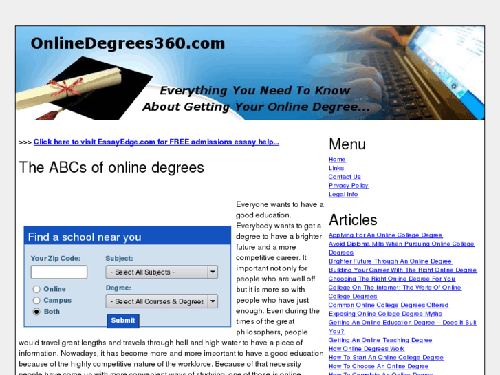 www.onlinedegrees360.com