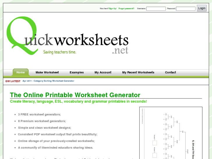 www.quickworksheets.net