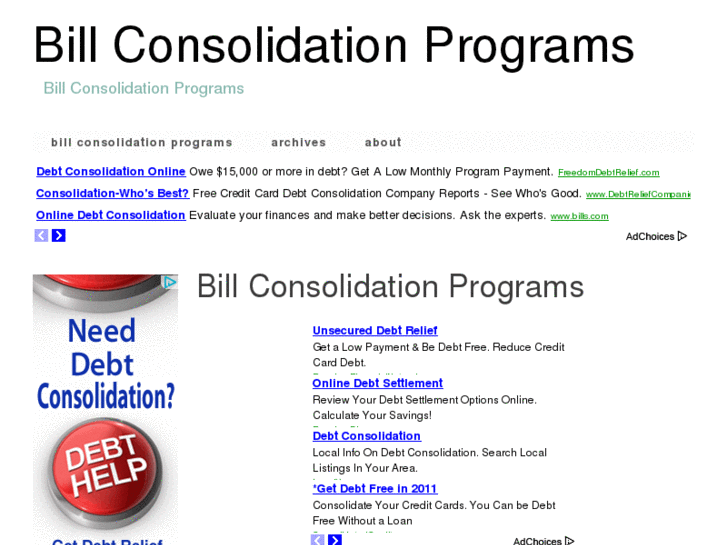 www.billconsolidationprograms.org