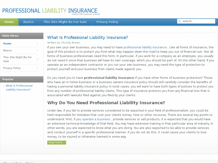 www.professionalliabilityinsurance.net