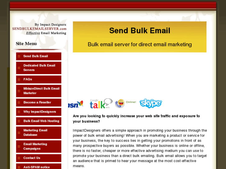 www.sendbulkemailserver.com