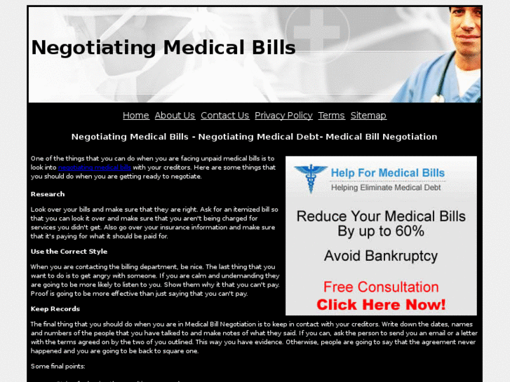 www.negotiatingmedicalbills.com
