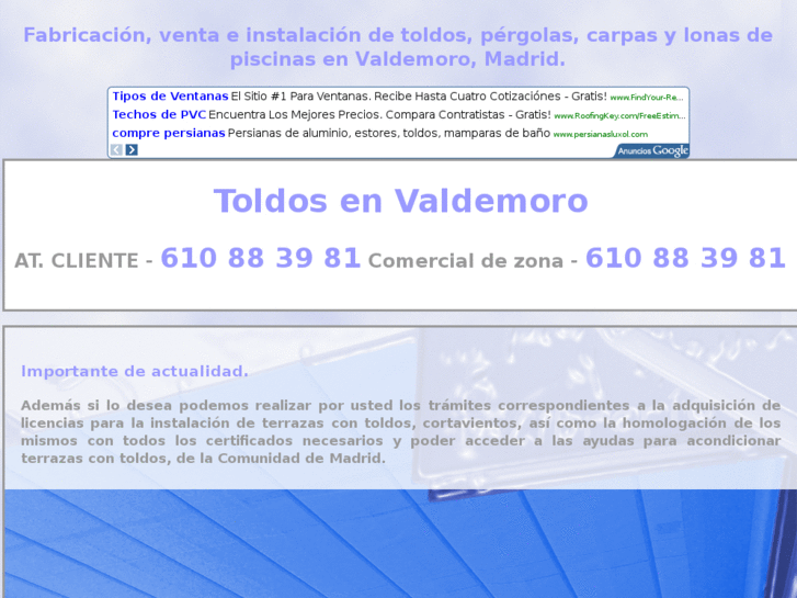 www.toldosenvaldemoro.es