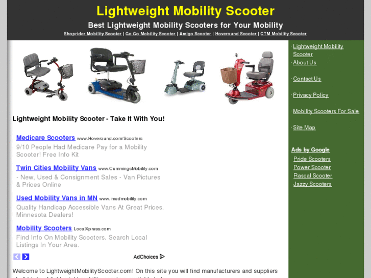 www.lightweightmobilityscooter.com