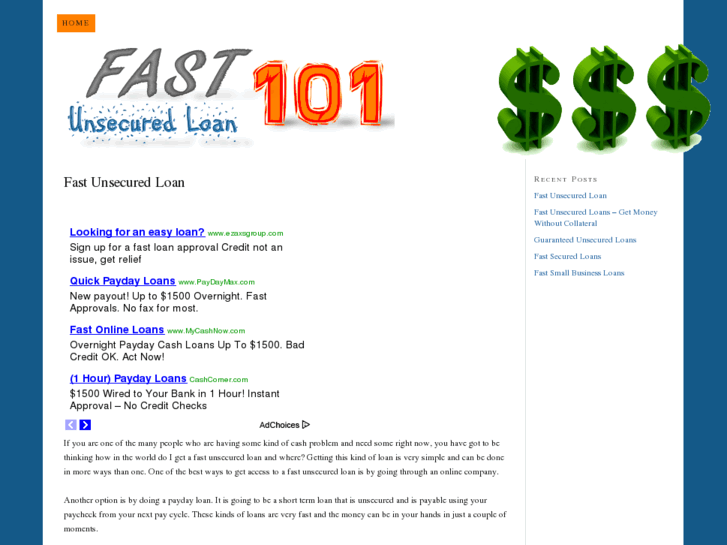 www.fastunsecuredloan101.com