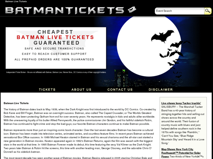 www.batmantickets.com