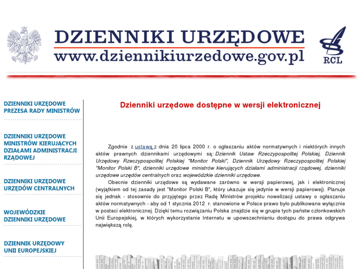 www.dziennikiurzedowe.gov.pl