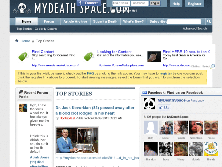 www.myspacedeaths.com
