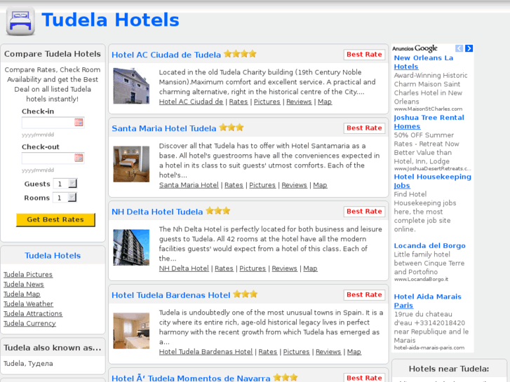 www.tudelahotels.com