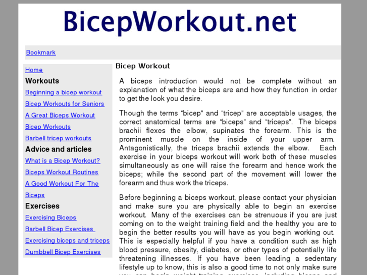 www.bicepworkout.net