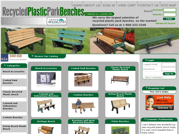 www.recycledplasticparkbenches.com