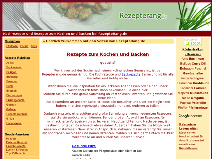 www.rezepterang.de