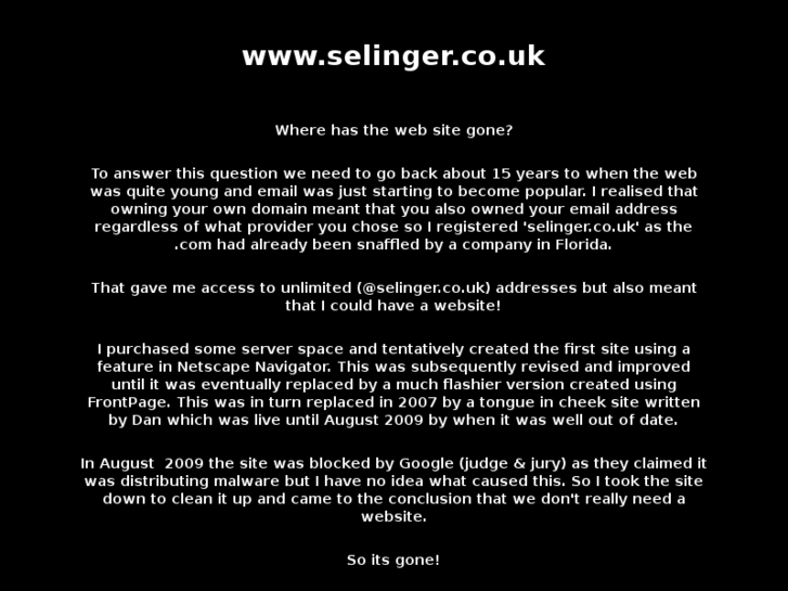 www.selinger.co.uk