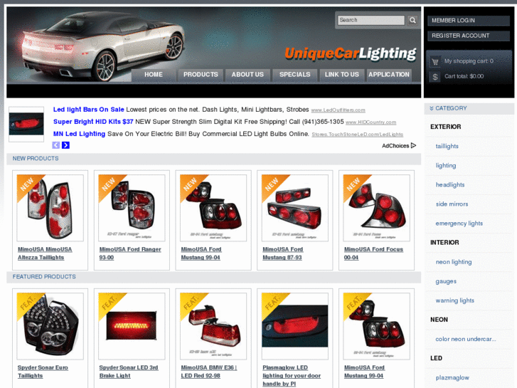 www.uniquecarlighting.com